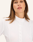 Dada Sport Opale Ladies Long Sleeve Competition Shirt, White