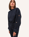 Dada Sport Birman Ladies Cotton Sweatshirt, Navy