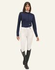 Dada Sport Helios ML Ladies Long Sleeve Horse Riding Competition Shirt, Dark Baltique