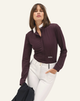Dada Sport Helios ML Ladies Long Sleeve Horse Riding Competition Shirt, Dark Muscat