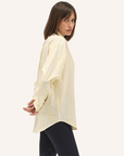 Dada Sport Olga Ladies Technical Riding Shirt, Yellow Striped