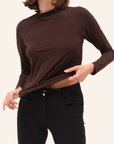 Dada Sport Totem ML Ladies Long Sleeve Training Shirt, Chocolate