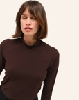 Dada Sport Totem ML Ladies Long Sleeve Training Shirt, Chocolate