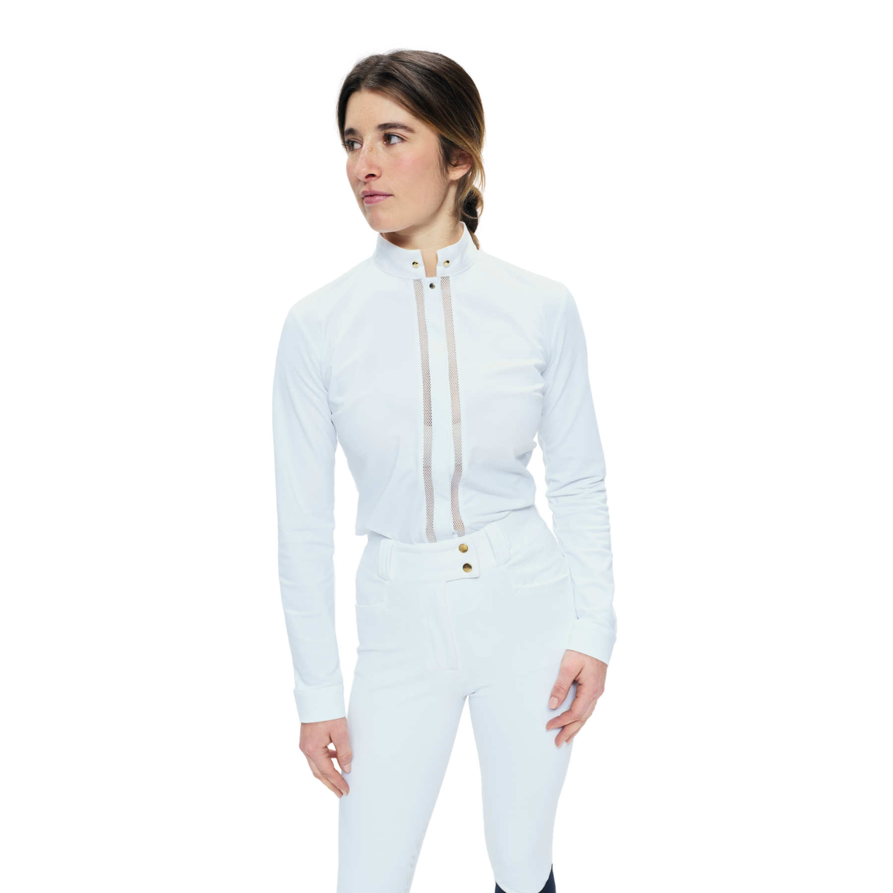 Dada Sport Venezia Long Sleeve Competition Shirt, White
