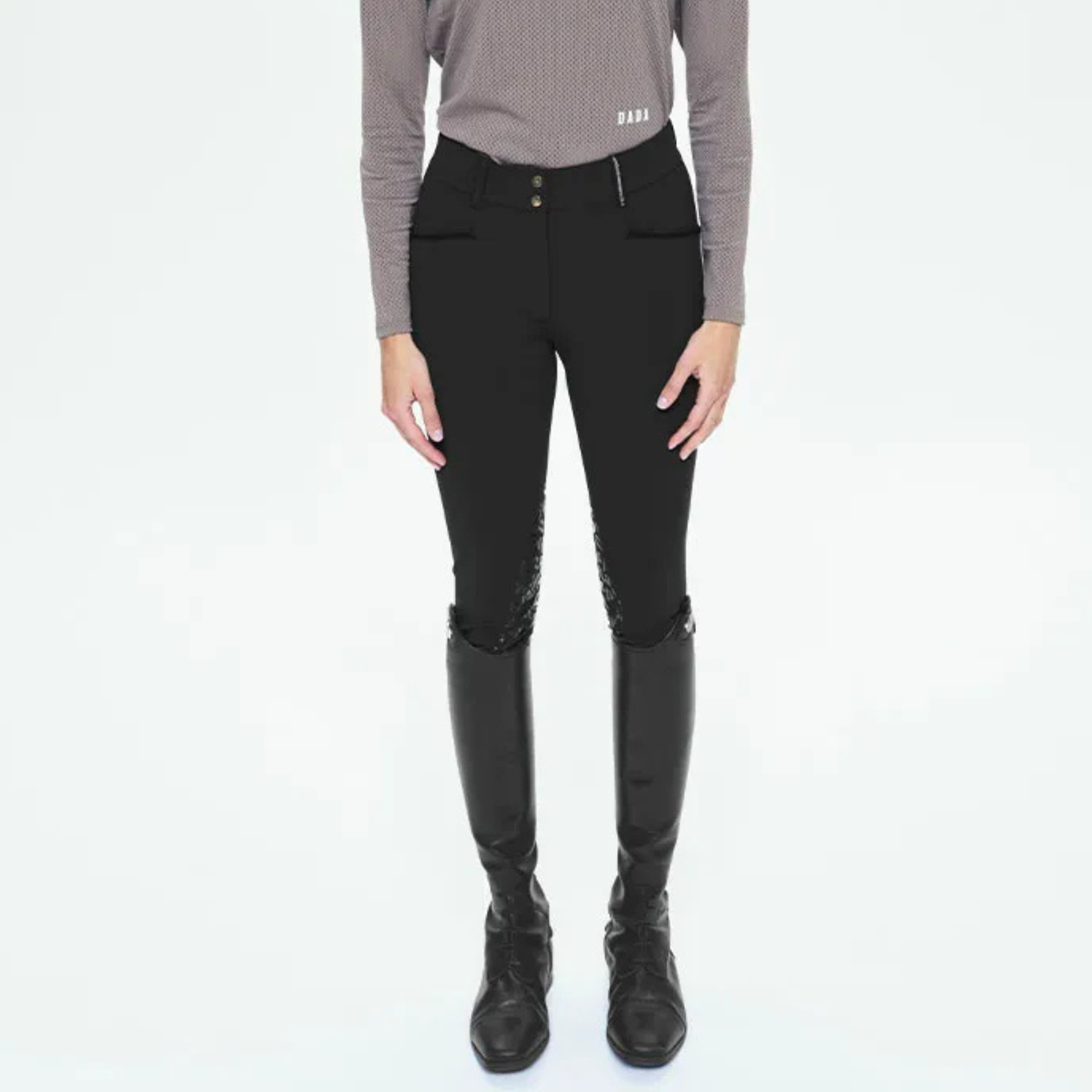 Dada Sport Giovani Grip Knee Grip Breeches, Black