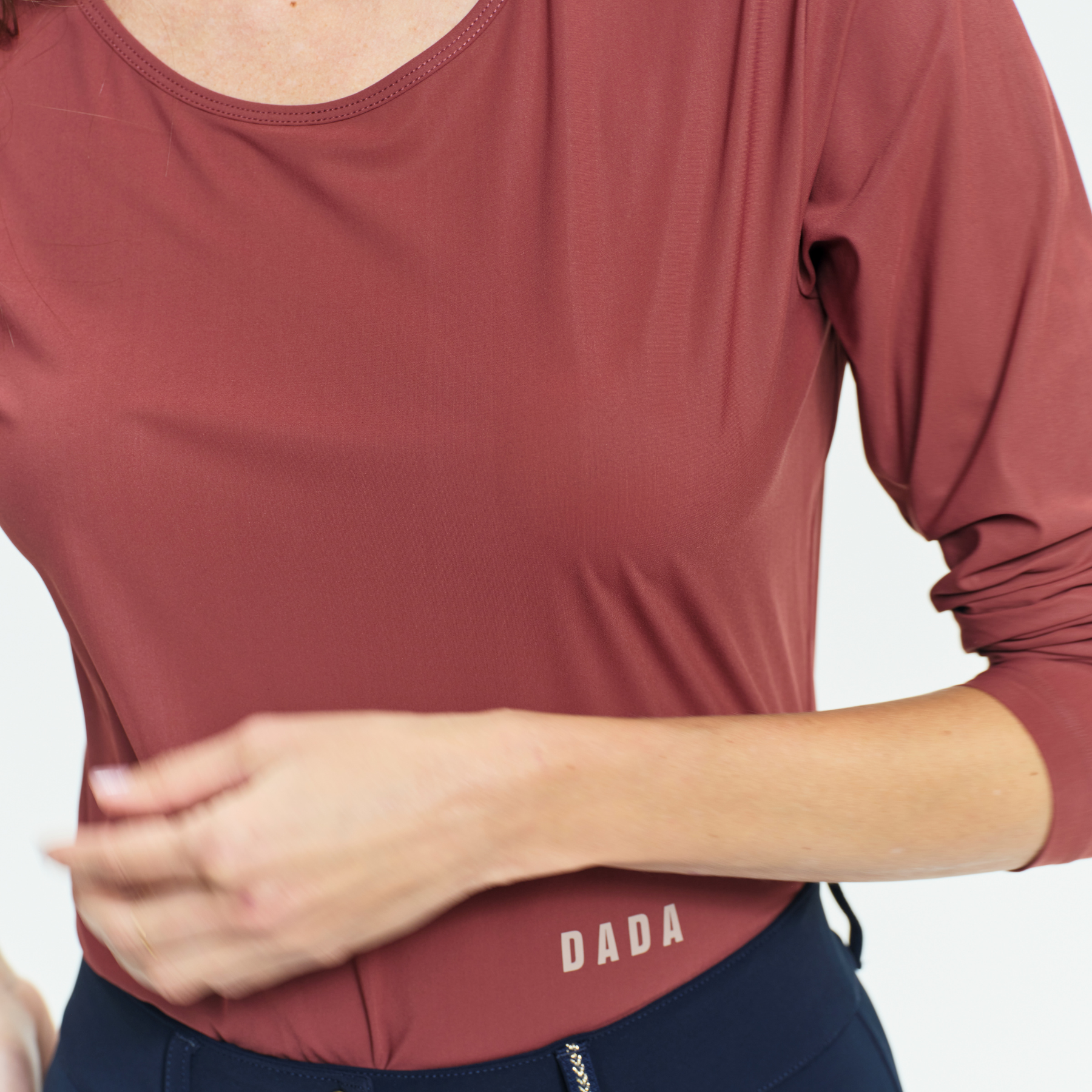 Dada Sport Betty Ladies Long Sleeve Training Shirt, Burnt Sienna
