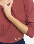 Dada Sport Betty Ladies Long Sleeve Training Shirt, Burnt Sienna