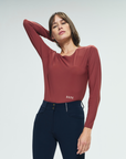 Dada Sport Betty Ladies Long Sleeve Training Shirt, Burnt Sienna