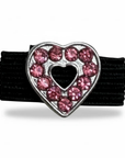 Dubois Cheval Sparkly Pink Heart Crop Charm