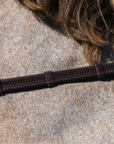 Dy'on 1/2" Rubber Reins With 7 Leather Loops, Brown, Working By Dyon