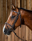 Dy'on Flash Noseband Bridle With Snap Hooks, Brown, Working By Dy'on
