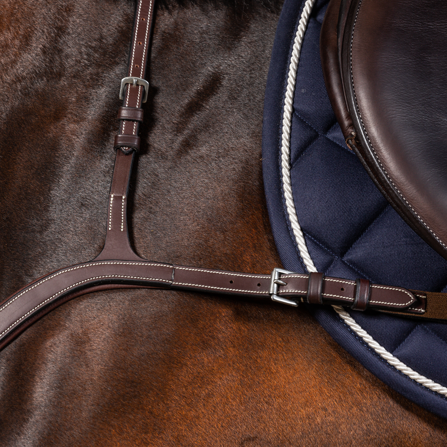 Dy'on Long Bridge Breastplate, Brown, US Collection