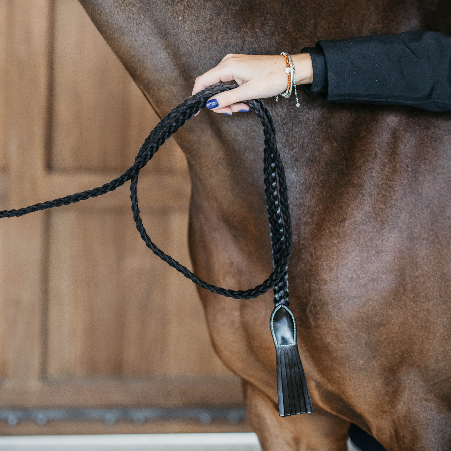 Dy'on Plaited Lead, Black