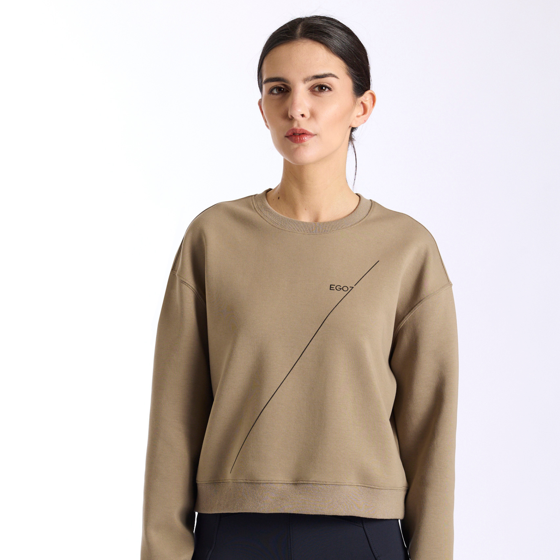 EGO7 Ladies After Riding Crop Sweatshirt, Turtledove