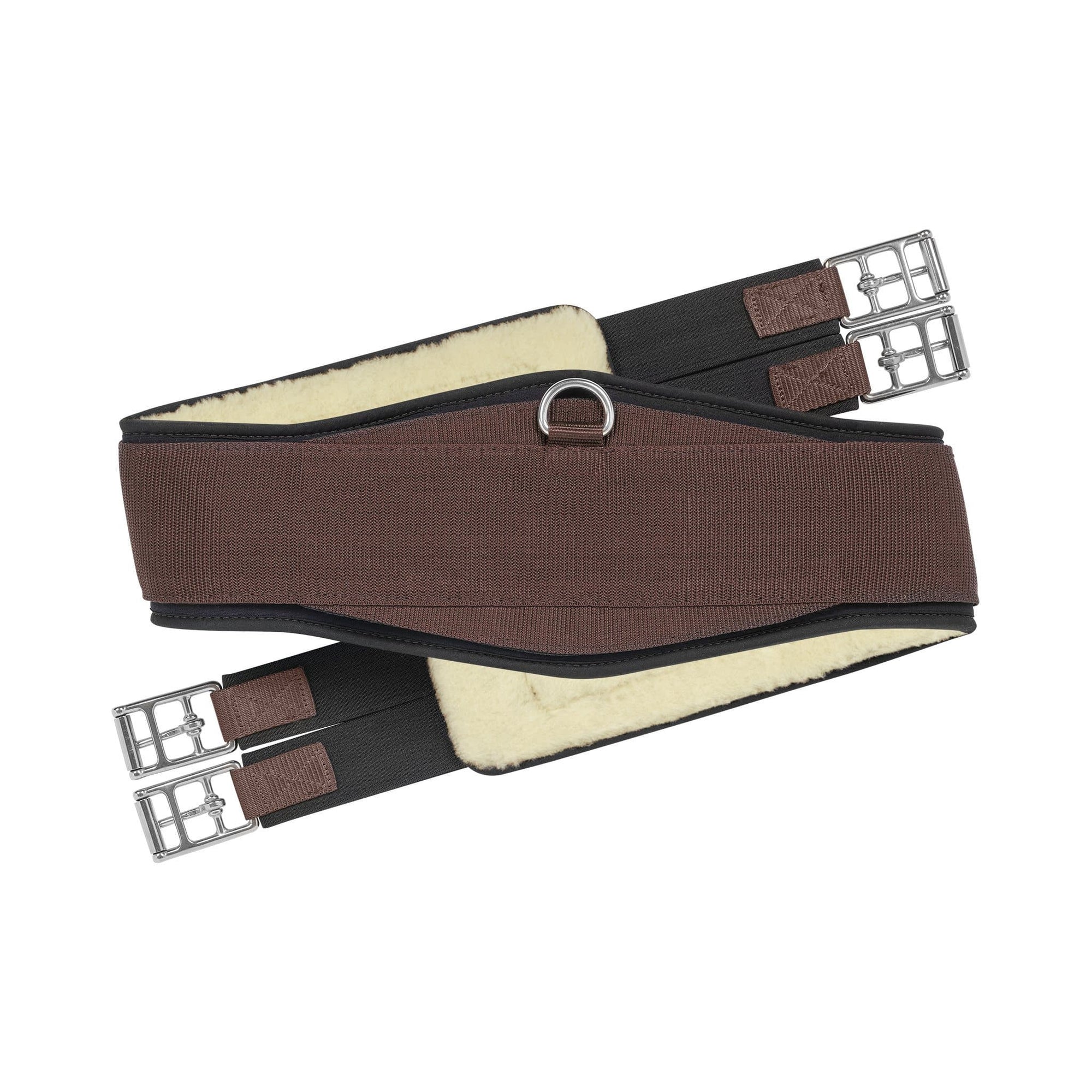 Equifit Essential Schooling Girth w Sheepswool Liner, Brown