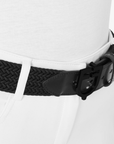 Equestro Elastic Belt with Logo, Black