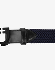 Equestro Elastic Belt with Logo, Navy