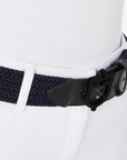 Equestro Elastic Belt with Logo, Navy