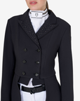 Equestro Women's Black Label Collection Competition Strass Rain Tailcoat, Black