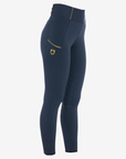 Equestro Women's Classic Full Grip Riding Leggings, Navy Blazer