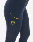 Equestro Women's Classic Full Grip Riding Leggings, Navy Blazer