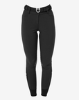 Equestro Women's High Waist Knee Grip Breeches, Black