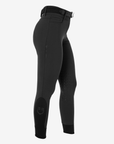 Equestro Women's High Waist Knee Grip Breeches, Black