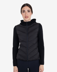 Equestro Women's Outerwear with Padded Front, Black