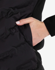 Equestro Women's Outerwear with Padded Front, Black
