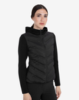 Equestro Women's Outerwear with Padded Front, Black