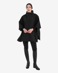Equestro Women's Technical Rain Cape, Black