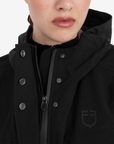 Equestro Women's Technical Rain Cape, Black