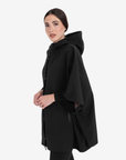 Equestro Women's Technical Rain Cape, Black