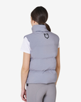 Equestro Women's Vest with Padded High Collar, Frost Grey