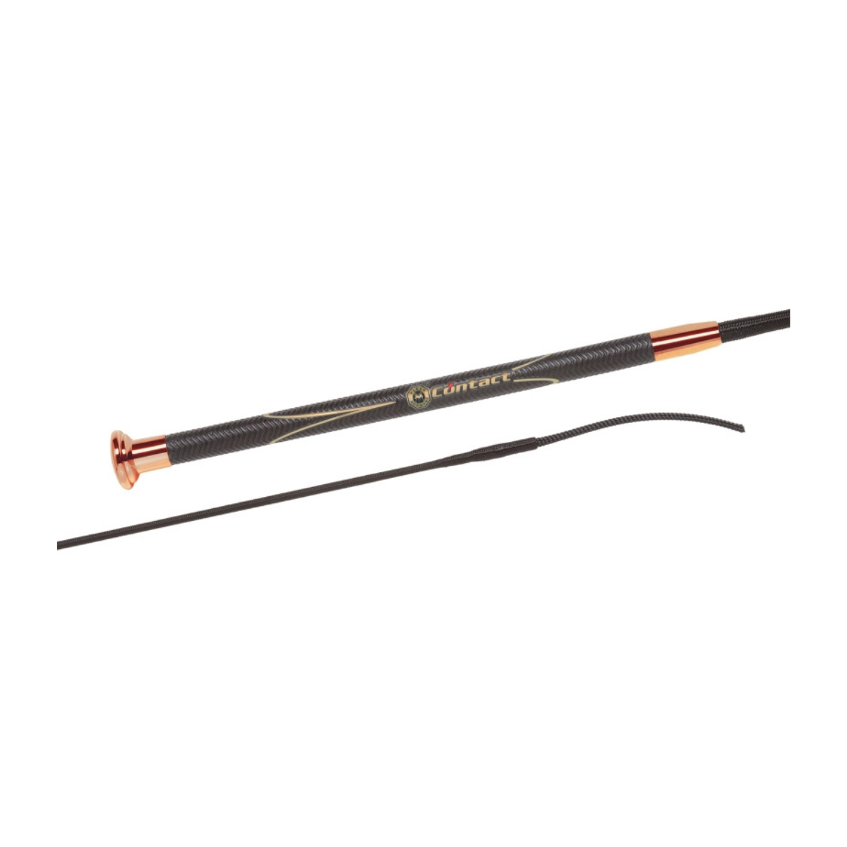 Fleck Dressage Whip, CONTACT, nylon weave, PU-Contact grip, Rosegold
