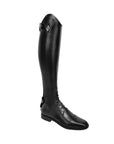 Fabbri Prime Derby black leather tall riding boot with laces at the instep and diamond logo
