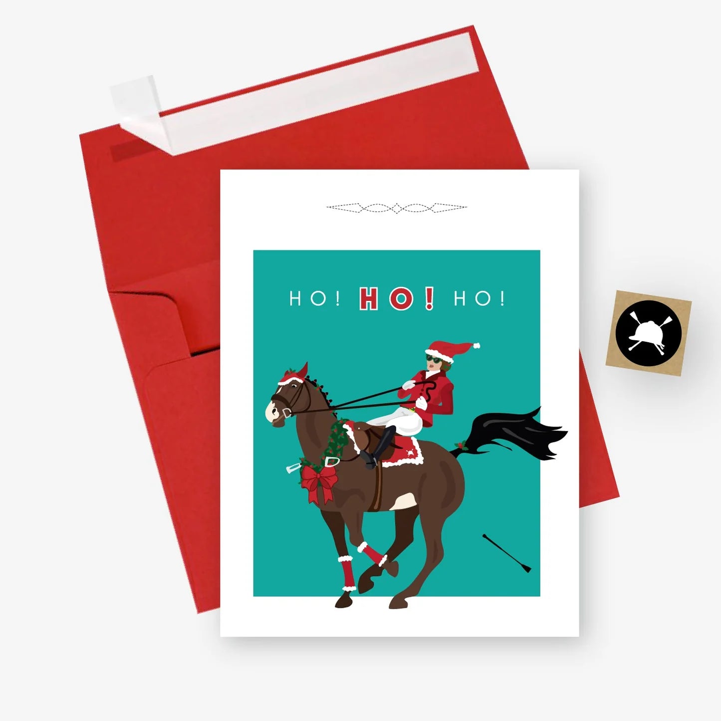 Hunt Seat Paper Co. Ho! Ho! Ho! Equestrian Christmas Card