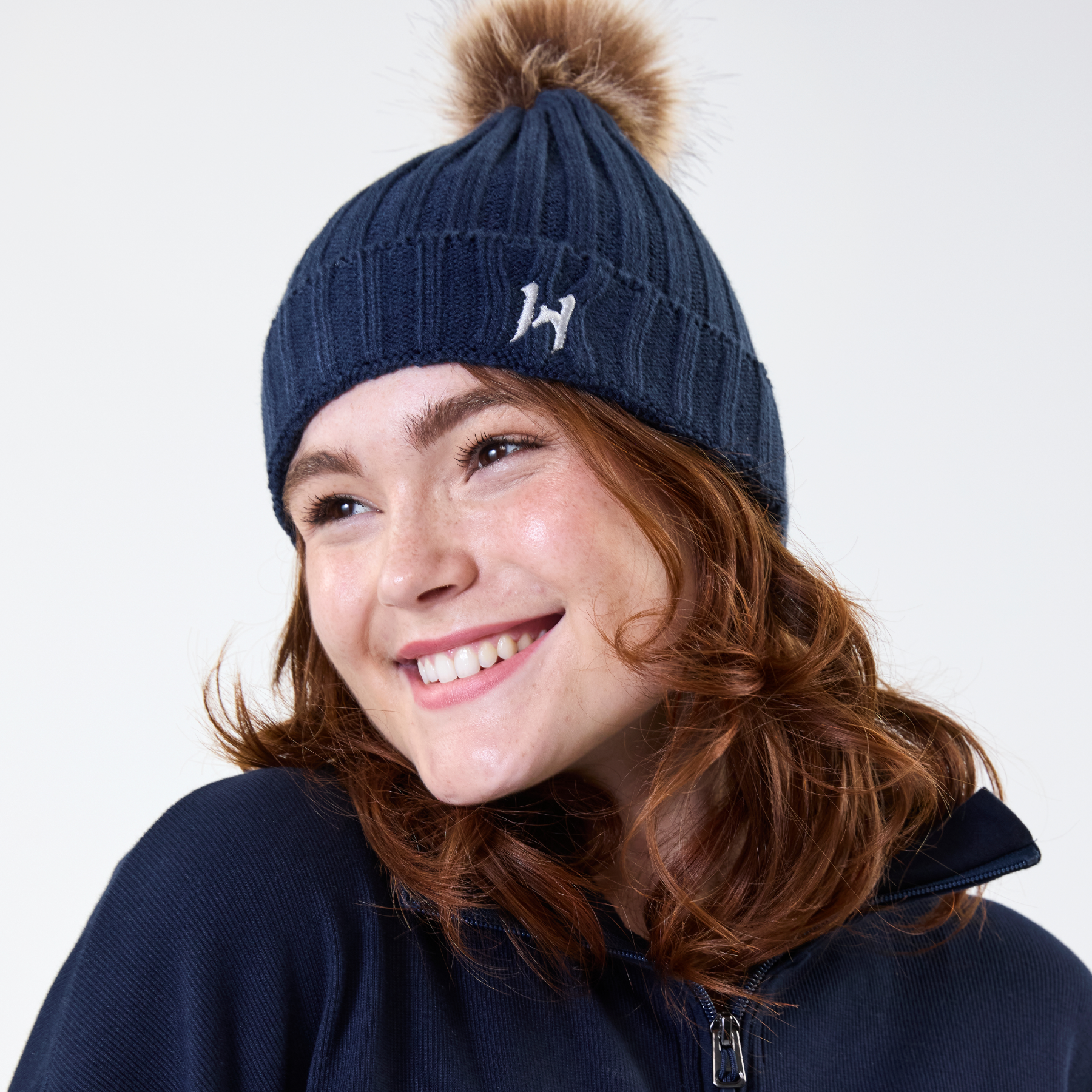 Horseware Aura Knitted Hat, Navy