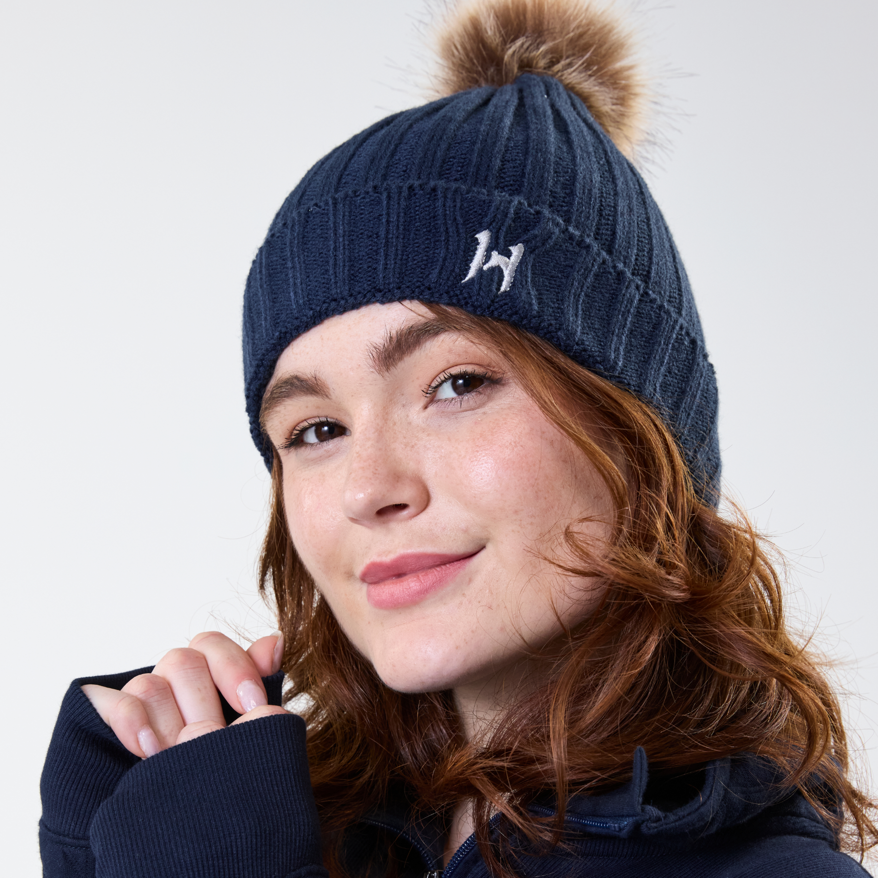 Horseware Aura Knitted Hat, Navy