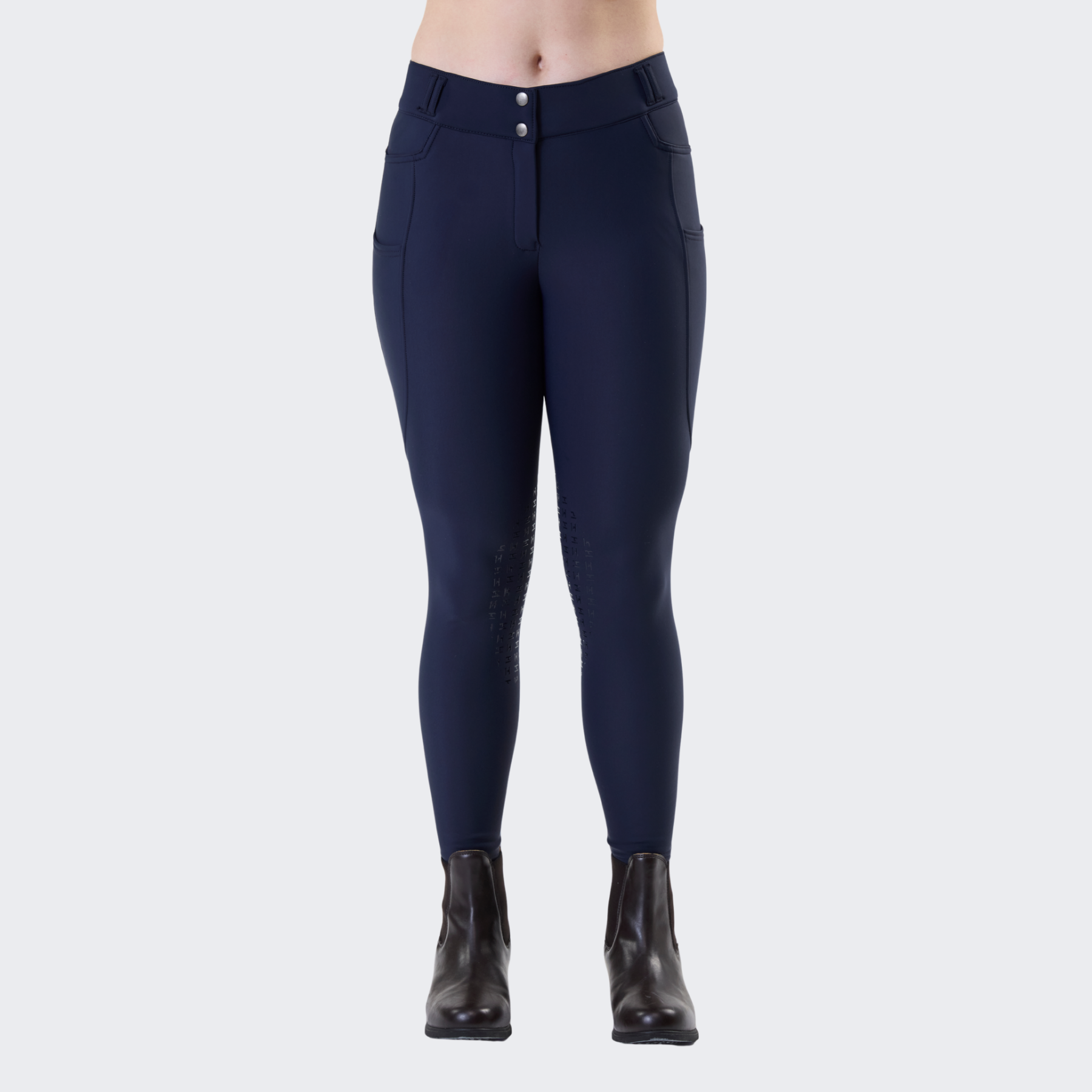 Horseware Flexfit Ladies Winter Breeches Knee Grip, Navy