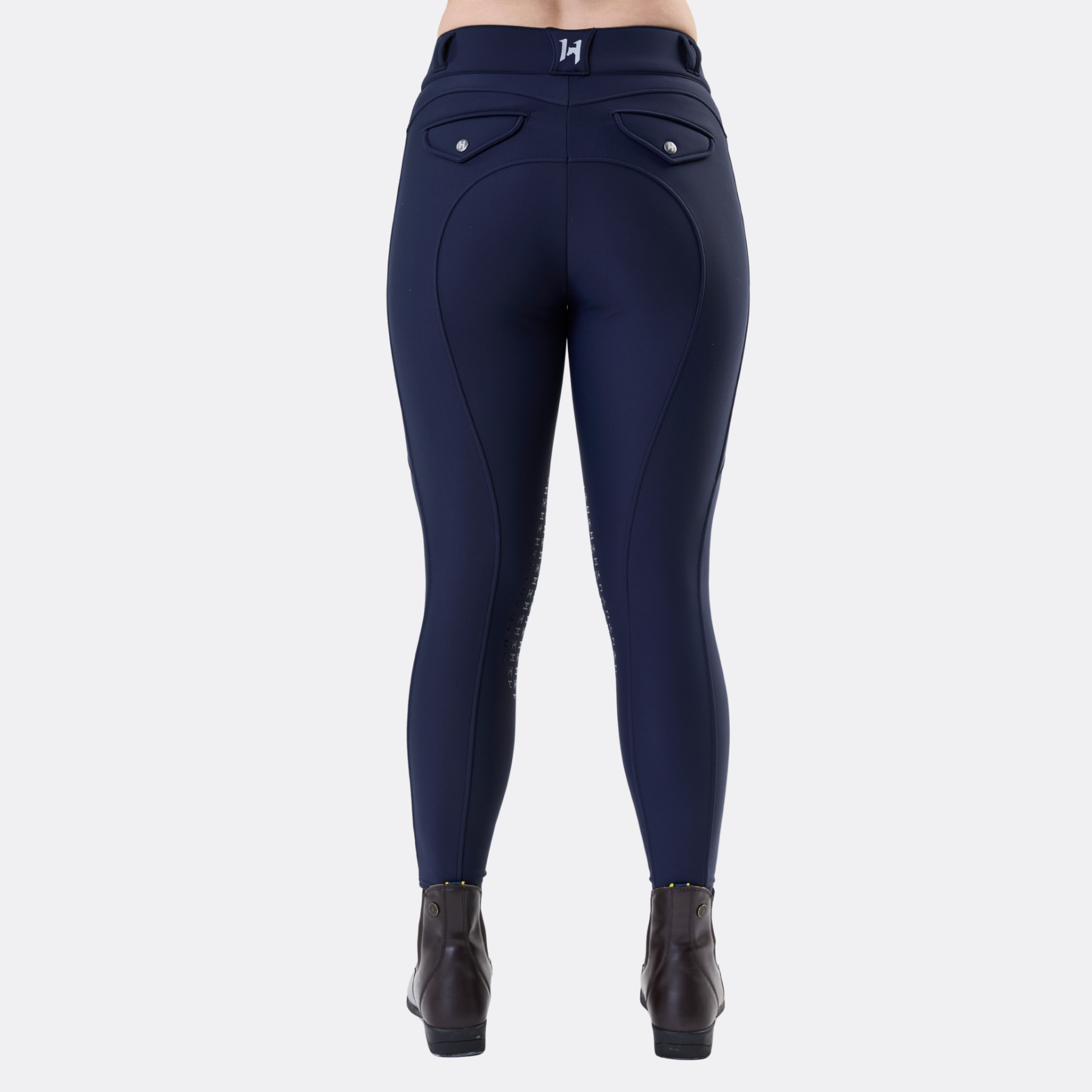 Horseware Flexfit Ladies Winter Breeches Knee Grip, Navy
