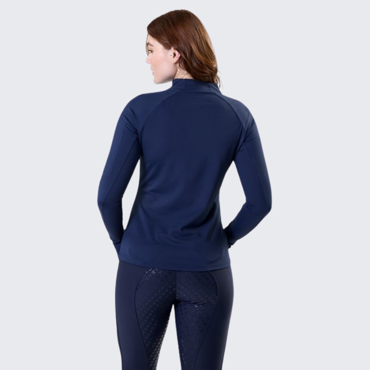 Horseware Strive Ladies Winter 1/4 Zip Training Shirt, Navy