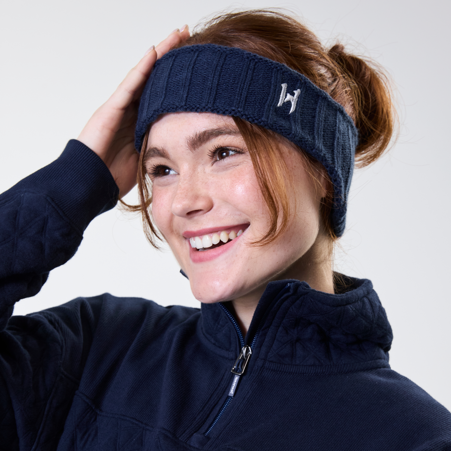 Horseware Swift Knitted Headband, Navy