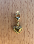 Dubois Cheval Sparkly Gold Heart Braid Charm