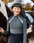 LeMieux Mia Young Rider Mesh Base Layer, Petrol