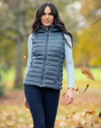 LeMieux Tilly Ladies Hooded Puffer Vest, Petrol