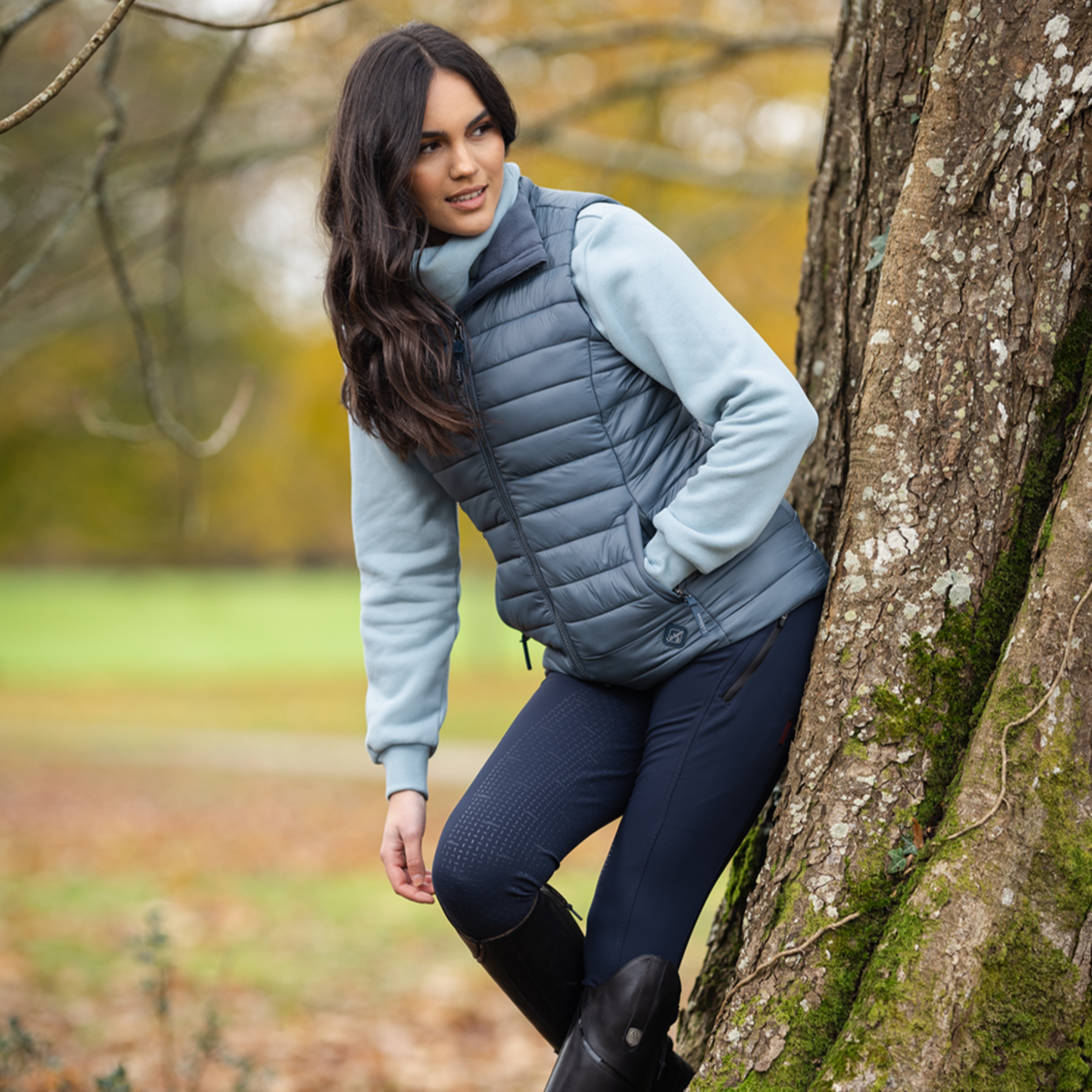 LeMieux Tilly Ladies Hooded Puffer Vest, Petrol