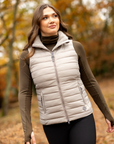 LeMieux Tilly Ladies Hooded Puffer Vest, Ash