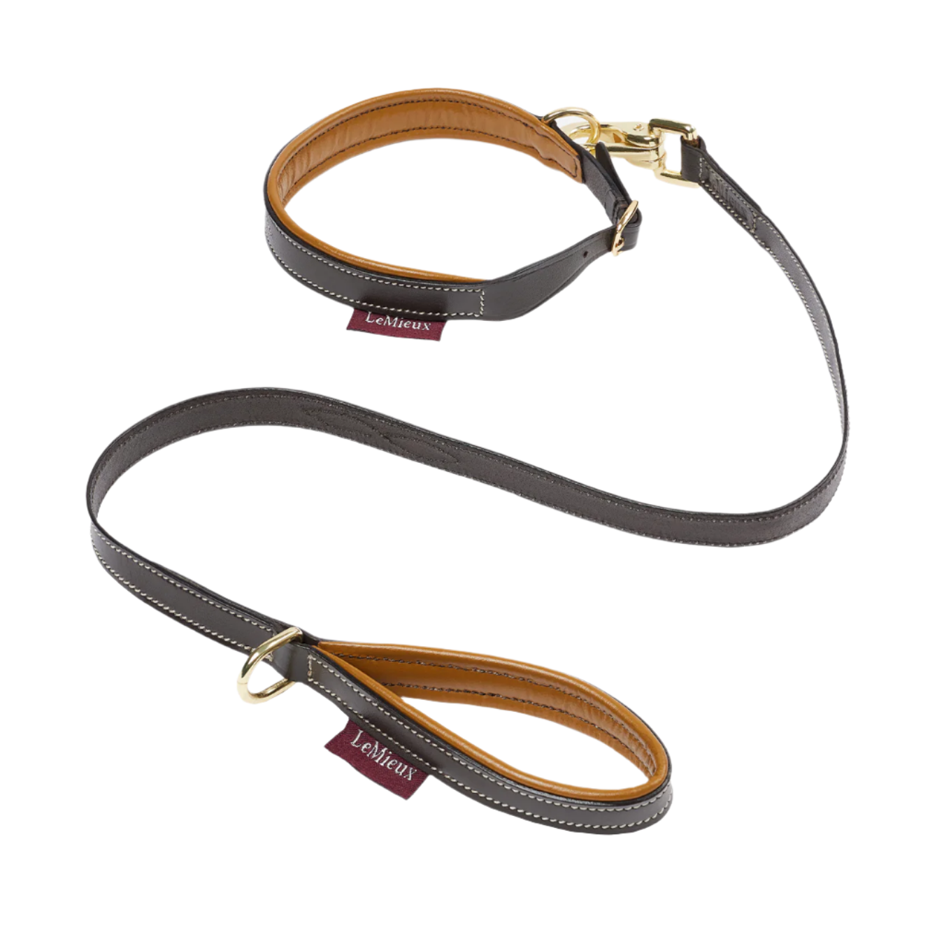 LeMieux Toy Puppy Collar & Lead, Ginger/Brown