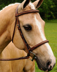 ADT Tack Imperial Bridle w/Raised Fancy Laced Reins, Brown